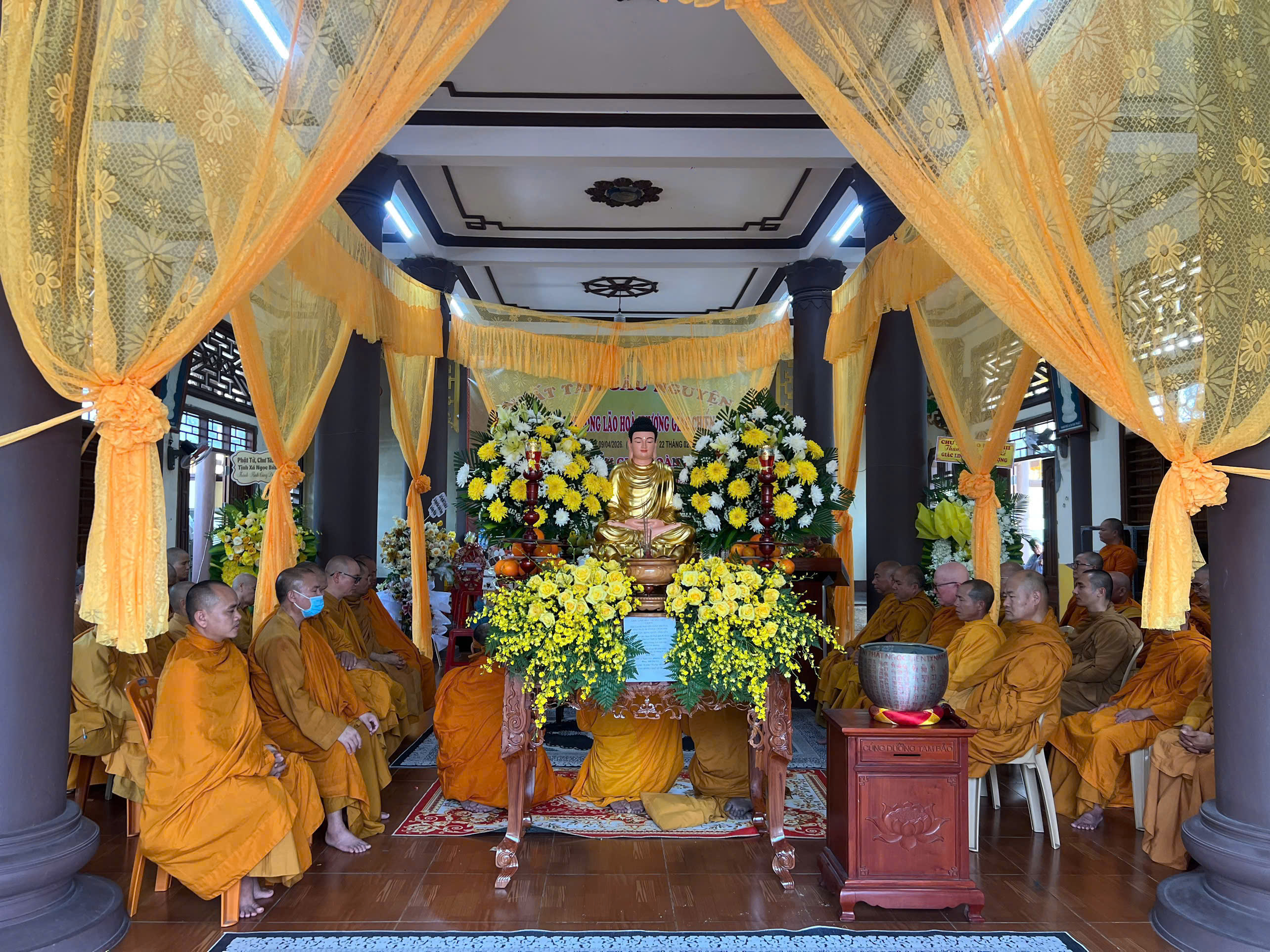 An Nhơn Đông: Lễ truy niệm và cung tống kim quan Hoà thượng Giác Chiến đến đài hoá thân An viên Gia Lai trà tỳ